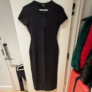 rag & bone Elegant Black Midi Dress